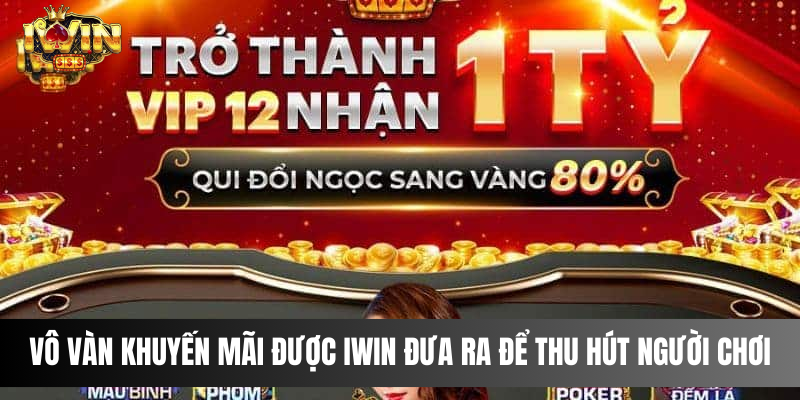 Vô vàn khuyến mãi được IWIN đưa ra để thu hút người chơi, hoàn cược là 1 trong số đó